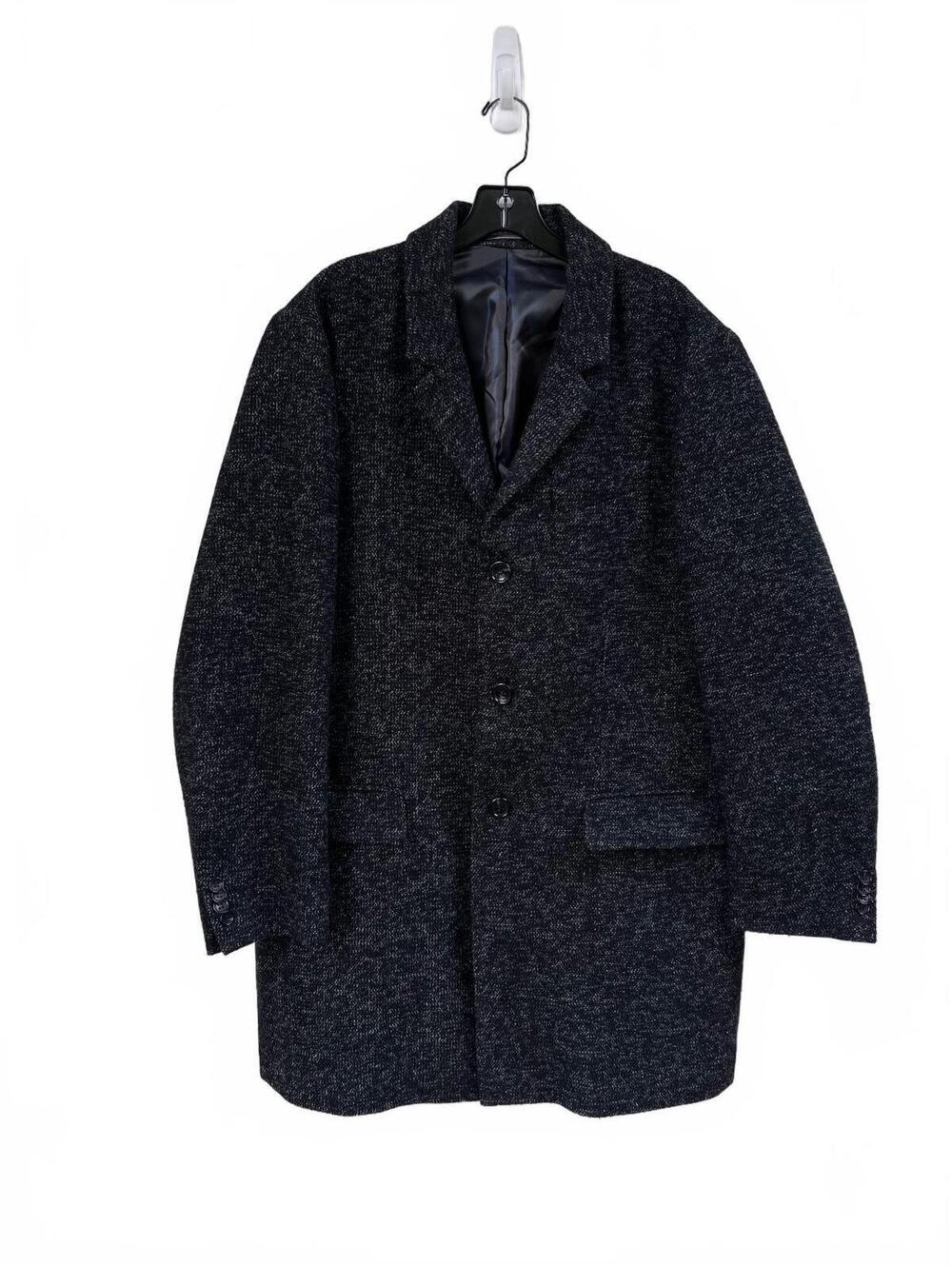 Michael Kors Men's soft charcoal textured coat slim fit xl wool blend lined